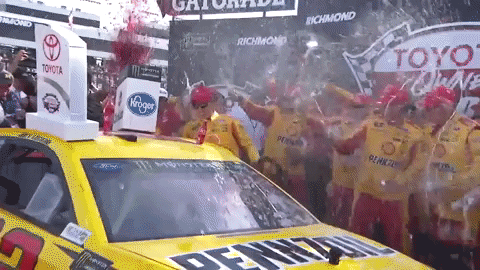 Nascar Car Racing Joey Logano Confetti GIF