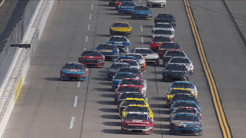 Nascar Crash Along The Highway Traffic GIF