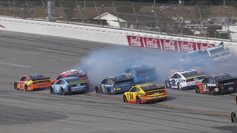 Nascar Crash Car Flipping GIF