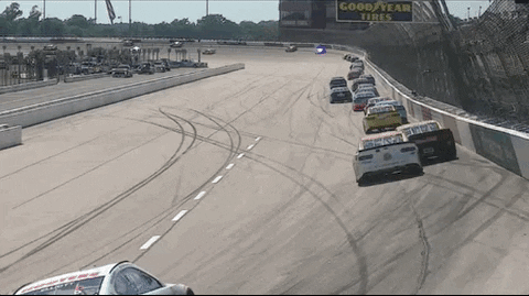 Nascar Crash From A Far GIF