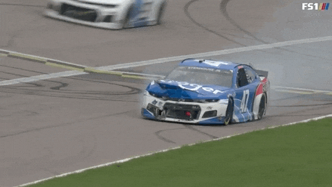 Nascar Crash Major Impact On The Car GIF