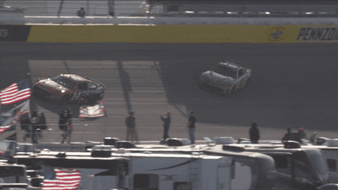 Nascar Crash Smoke Drifting Car GIF