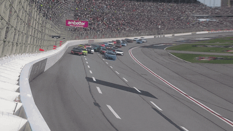 Nascar Crash Uncontrolled Speed GIF
