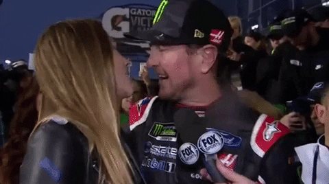 Nascar Kiss Kurt Busch GIF