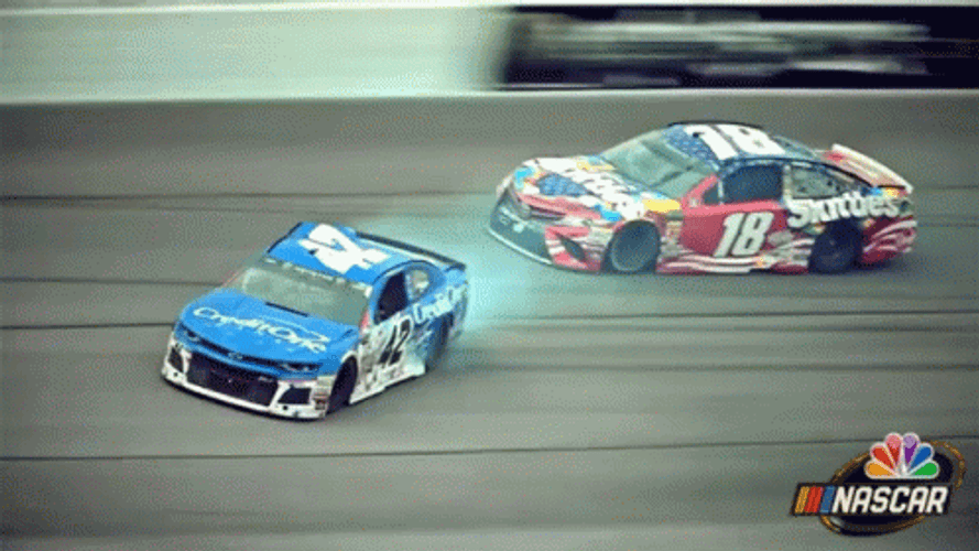 Nascar Race Blue And Red Car GIF