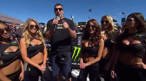 Nascar Rob Gronkowski Finger Pointing GIF