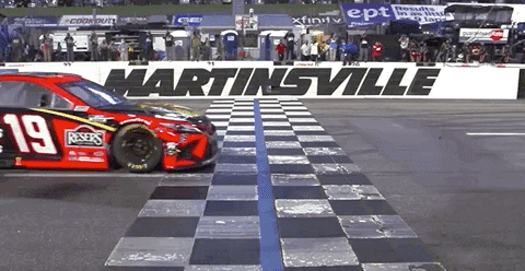Nascar Sports Car Crossing Finish Line GIF