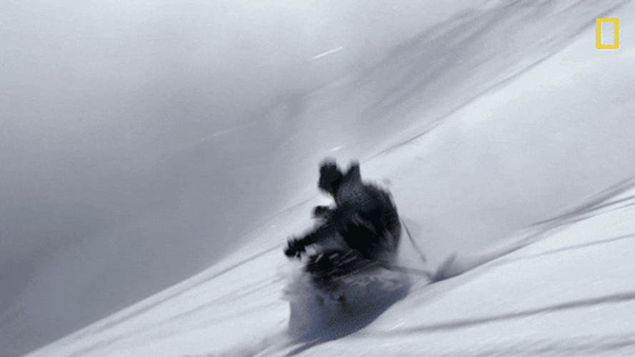 Nat Geo Ski On Avalanche GIF