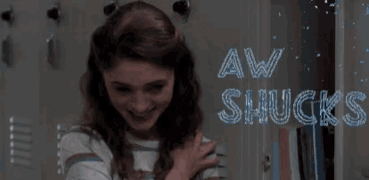 Natalia Dyer Aw Shucks GIF