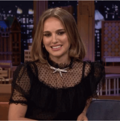 Natalie Portman Black Dress GIF