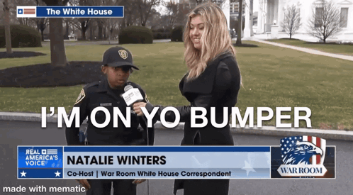 Natalie Winters Interviewed By News Anchor At White House GIF
