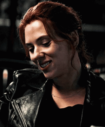 Natasha Romanoff Smiling Drinking Beer GIF