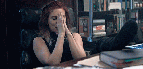 Natasha Romanoff Composing Herself GIF