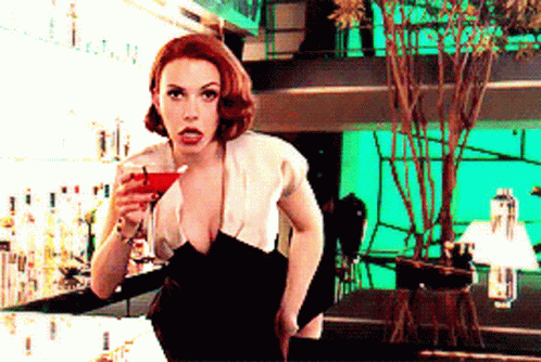 Natasha Romanoff Black Widow Playful Expression. GIF