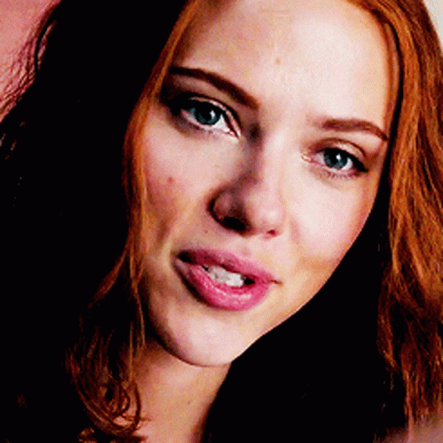 Charming Natasha Romanoff Timid Smile GIF