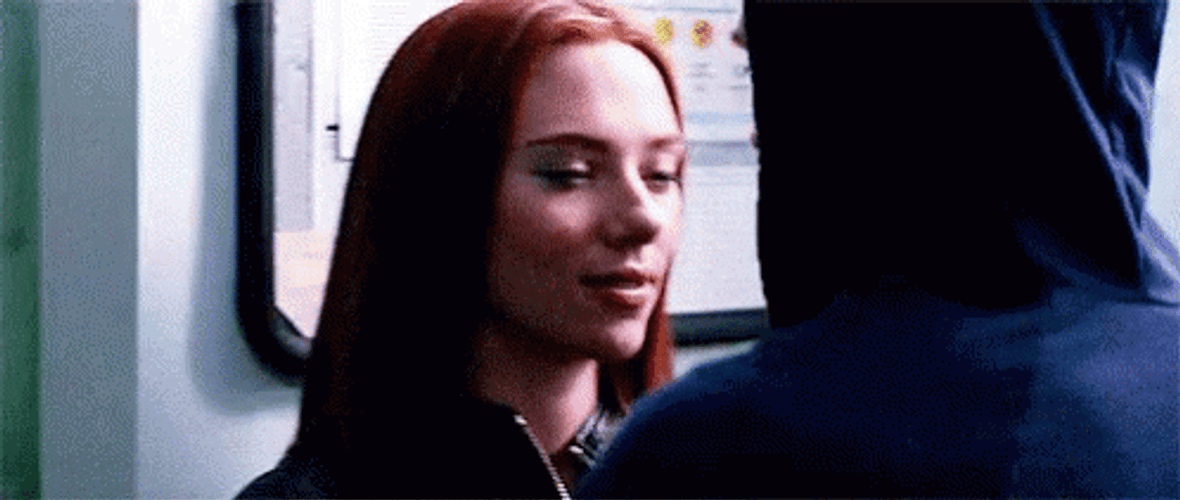 Natasha Romanoff Black Widow Coy Smile GIF
