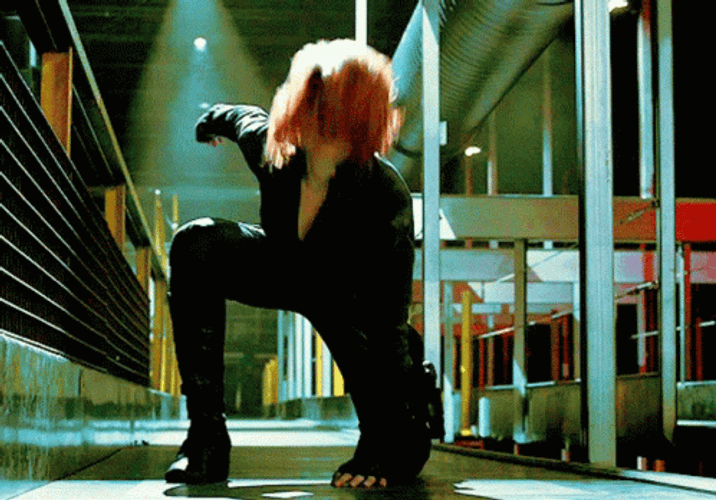 Natasha Romanoff Black Widow Hair Flip GIF
