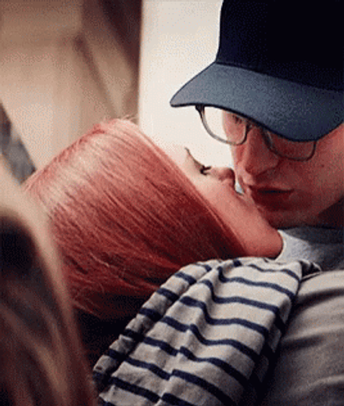 Natasha Romanoff Kissing Captain America GIF