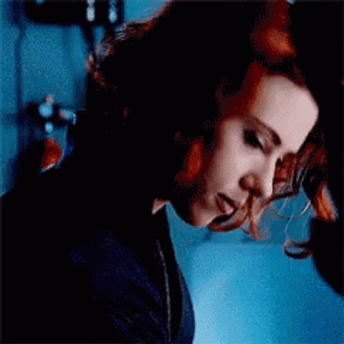 Natasha Romanoff Pleasantly Surprised Reaction GIF