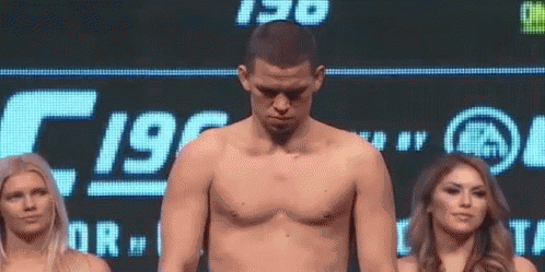 Nate Diaz Show Off Muscles In Interview GIF