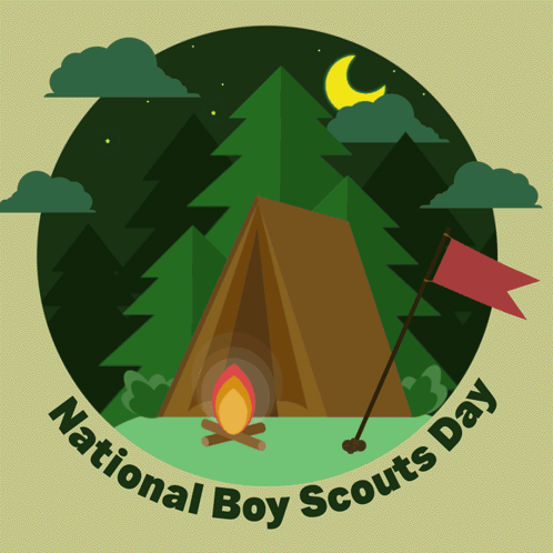 National Boy Scouts Day Tent and Flag Logo