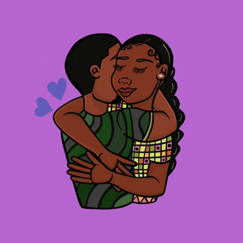 National Girlfriend Day Couple Hug GIF