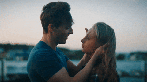National Girlfriend Day Couple Sweet Talking GIF