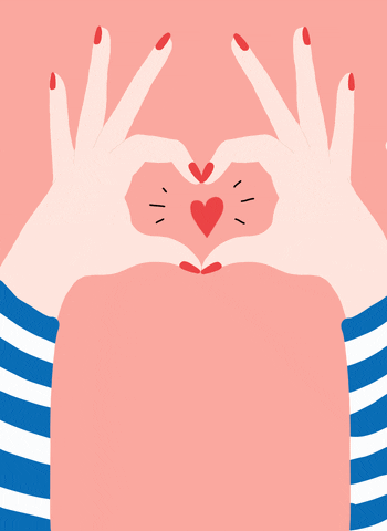 National Girlfriend Day Heart Finger GIF