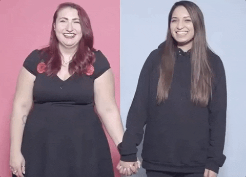 National Girlfriend Day Holding Friends GIF