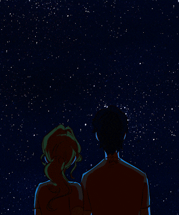 National Girlfriend Day Star Gazing Couple GIF
