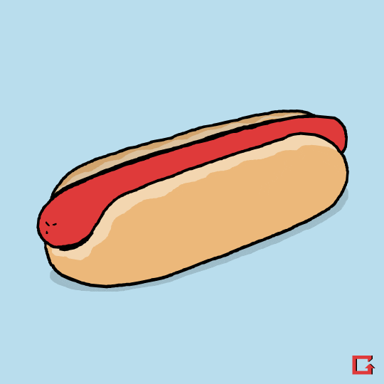 National Hot Dog Day Sandwich With Different Toppings GIF