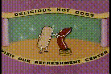 National Hot Dog Day Sausage Jumping Into Bun GIF