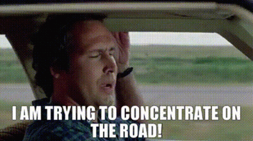 National Lampoon's Vacation Clark Griswold Concentrate On Road GIF