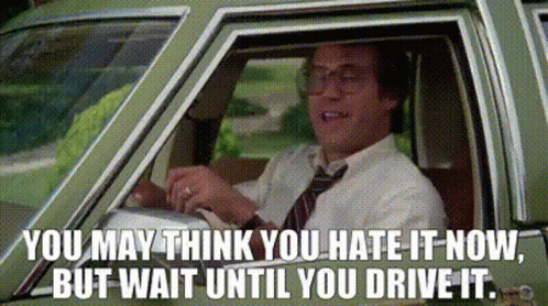 National Lampoon's Vacation Clark Griswold Riding GIF