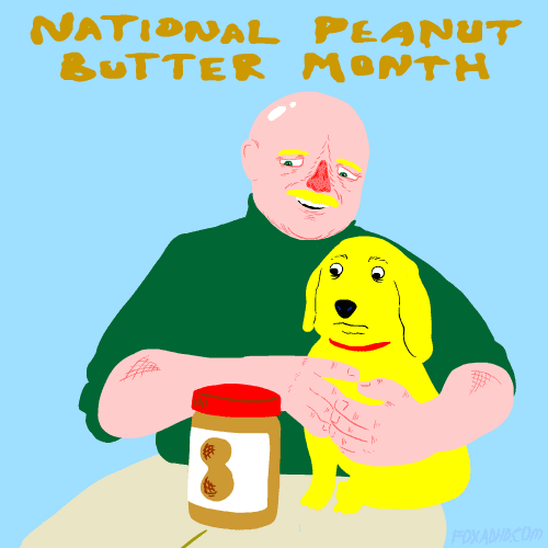National Peanut Butter Month For Seniors And Dogs GIF