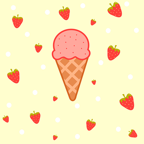 National Strawberry Ice Cream Day GIF