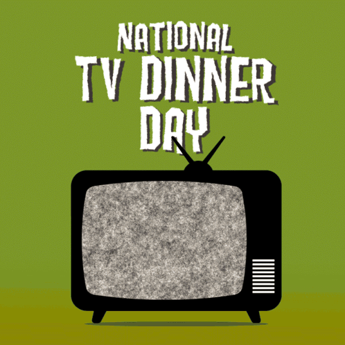 National TV Dinner Day Poster With TV