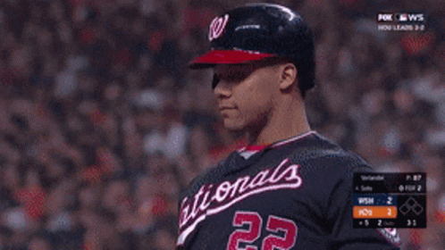Nationals Baseball Player Looking to Side