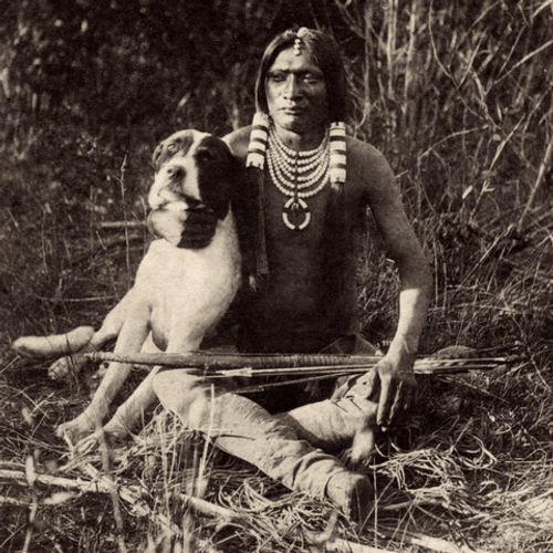 Native American And Dog GIF