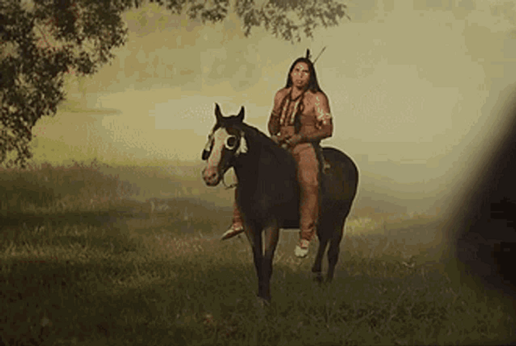Native American Riding Horse GIF