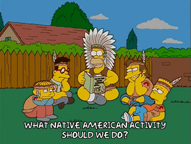 Native American Simpson And Book GIF