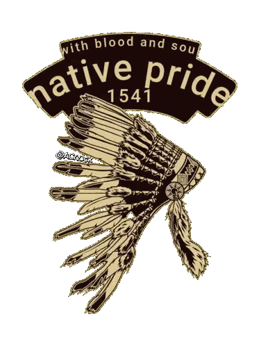 Native Pride Logo With Feathered Headdress
