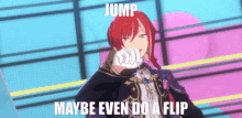 Natsume Sakasaki English Ensemble Stars Do A Flip GIF