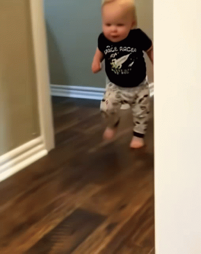 Naughty Baby Walking Out Meme GIF