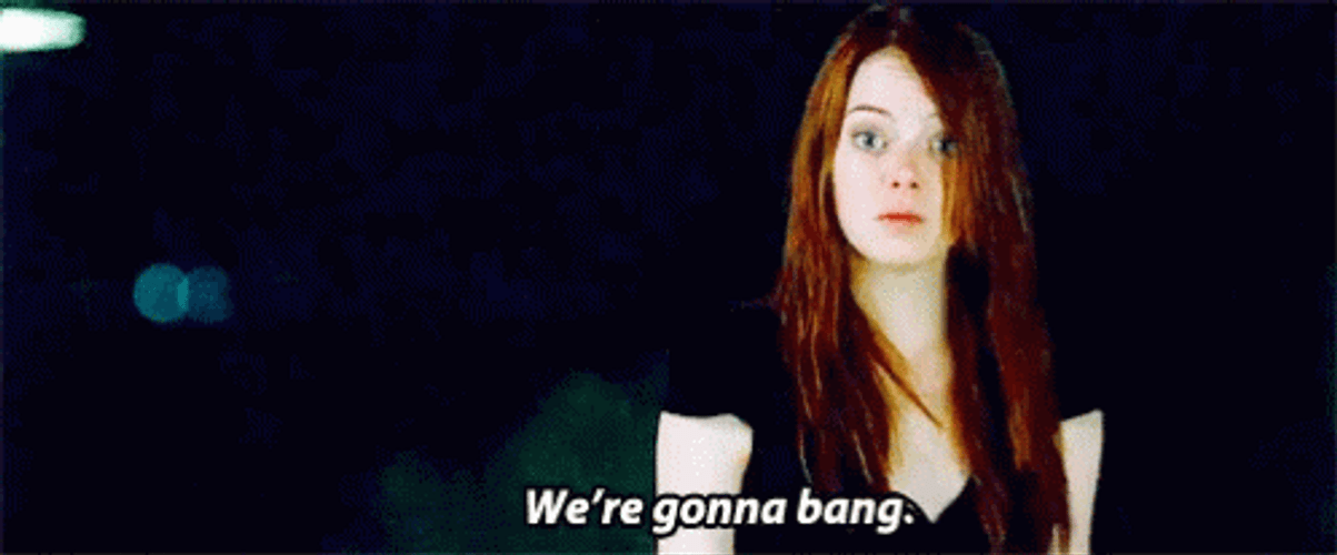 Naughty Emma Stone Frantic Reaction GIF