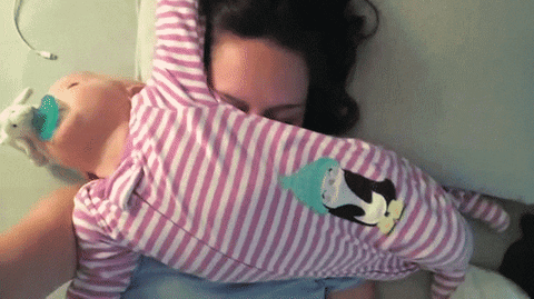 Naughty Nepo Baby Sleeping Position GIF