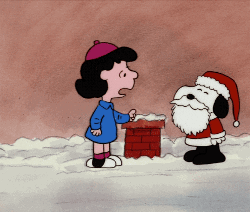 Naughty Santa Claus Snoopy GIF