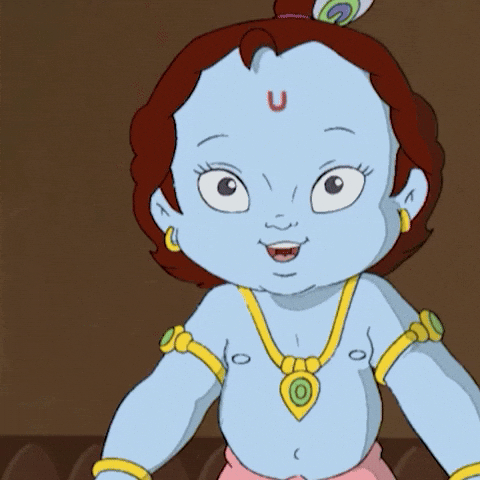 Naughty Teasing Krishna Janmashtami GIF