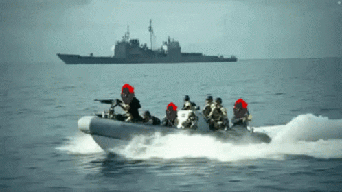 Navy Boat Patrolling Face Swap GIF