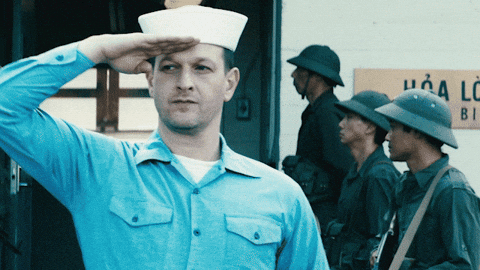 Navy Doug Hegdahl Salute Wink GIF